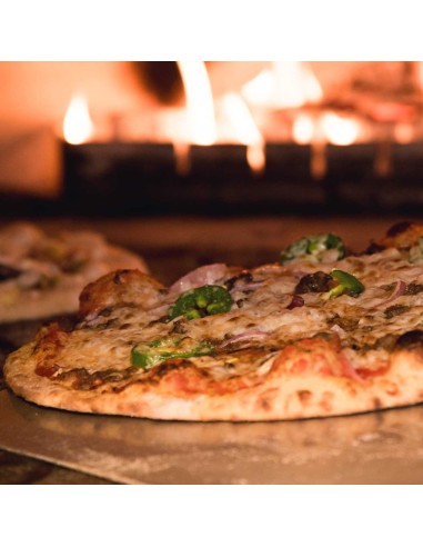 Pa de Pizza Espatula Redonda Inox Cabo Madeira...