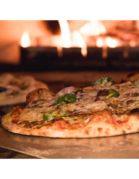 Pa de Pizza Espatula Redonda Inox Cabo Madeira Forno Pizzaria