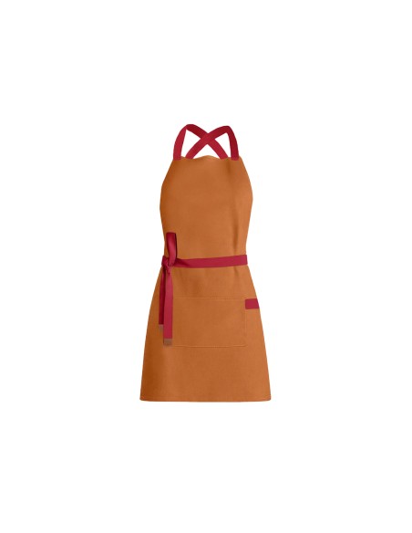 Avental Caramelo Alça Cruzada Vermelho Cafeteria Bistro Bar
