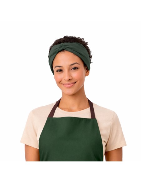 Faixa de Cabelo Turbante Bandana Verde Oliva Chef Cozinha