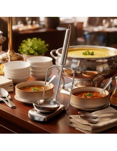 Concha e Suporte Descanso de Colher Inox Servir Profissional 2