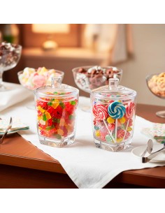 Pote Tampa Doce Salgadinho Transparente Organizador Buffet 2