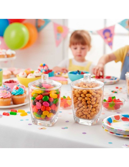 Pote Tampa Doce Salgadinho Transparente Organizador Buffet