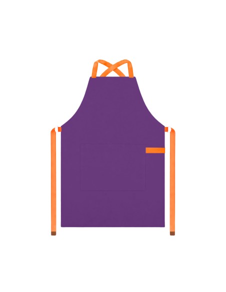 Avental Roxo Alça Cruzada Laranja Açai Sorveteria Doceria