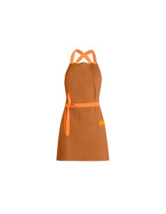 Avental Caramelo Alça Cruzada Laranja Cafeteria Bistro Bar