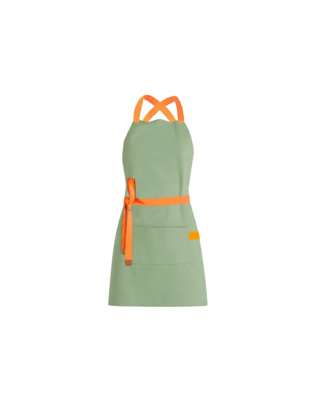 Avental Verde Matte Cha Alça Cruzada Laranja Restaurante Cafe