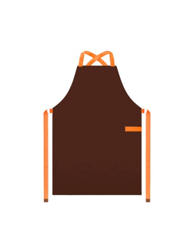 Avental Marrom Alça Cruzada Laranja Jardinagem...