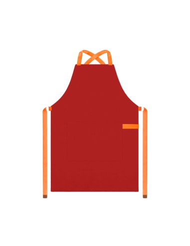 Avental Vermelho Alça Cruzada Laranja Buffet...