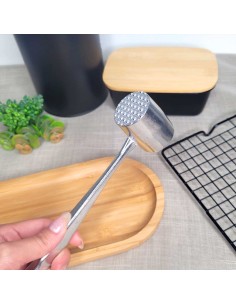 Martelo de Carne Culinario Batedor Amaciador Aluminio 2