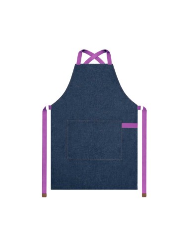 Avental Jeans Alça Cruzada Roxo Restaurante Bar...