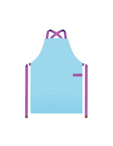 Avental Azul Claro Alça Cruzada Roxo...