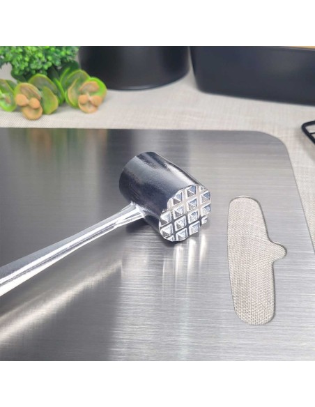 Martelo de Carne Culinario Batedor Amaciador Aluminio