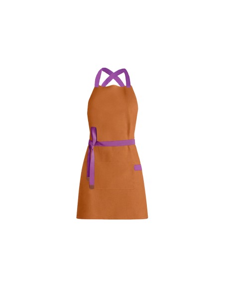 Avental Caramelo Alça Cruzada Roxo Cafeteria Bistro Bar