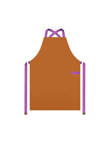 Avental Caramelo Alça Cruzada Roxo Cafeteria...