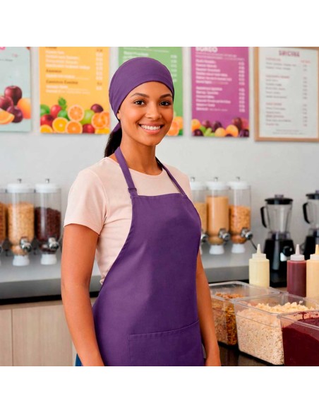 Bandana Touca Cozinha Roxo Açai Sorveteria Bar Restaurante