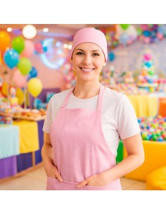 Bandana Rosa Touca Cozinha Confeitaria Doceria Bar Unissex 2