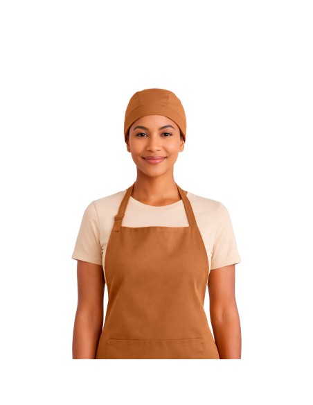 Bandana Caramelo Mostarda Touca Cozinha Bartender Restaurante