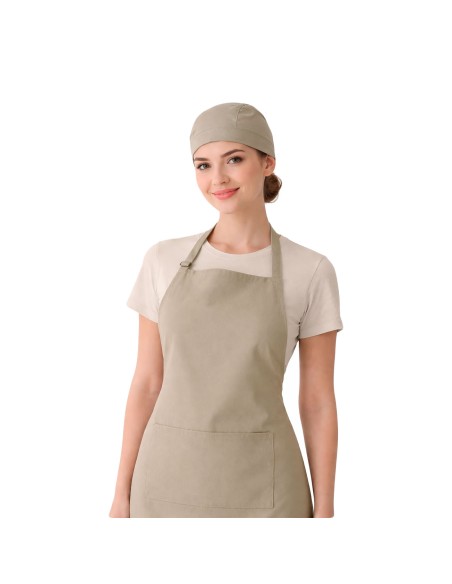 Bandana Bege Caqui Touca Cozinha Bar Ajustavel Unissex