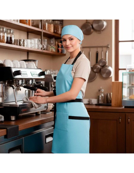 Bandana Azul Claro Touca Cozinha Confeitaria Doceria Unissex