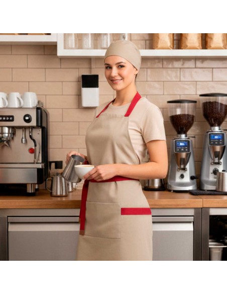 Bandana Bege Caqui Touca Cozinha Bar Ajustavel Unissex