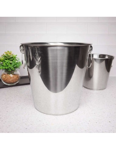 Balde de Gelo Garrafas Aço Inox Grande 6L Bar...