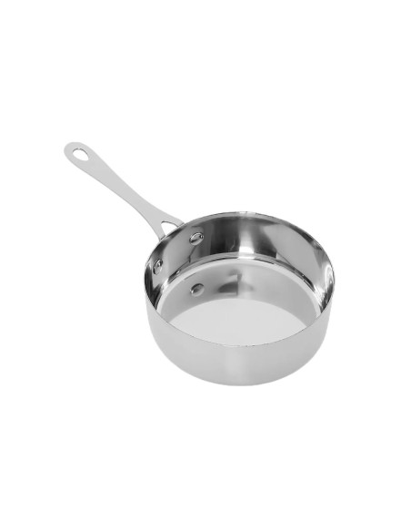 Mini Panela Cabo Aço Inox Panelinha Molho Couvert Buffet 500ml