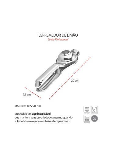 Espremedor de Limao Amassador Manual Aço Inox...