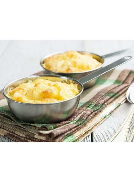 Mini Panela Cabo Aço Inox Panelinha Molho Couvert Buffet 500ml