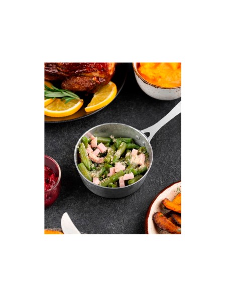 Mini Panela Cabo Aço Inox Panelinha Molho Couvert Buffet 500ml