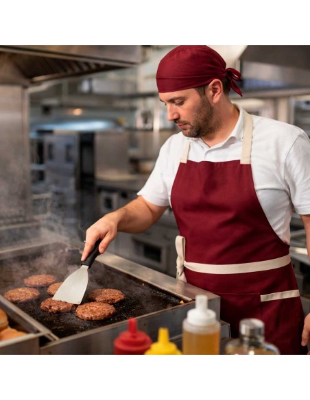 Espatula Reta Inox Preta Hamburguer Lanche Chapeiro