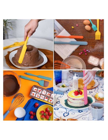 Espatula de Confeiteiro Reta Silicone Preto...