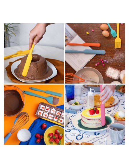 Espatula de Confeiteiro Reta Silicone Preto Pequeno 24cm