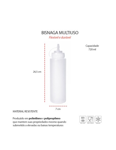Bisnaga Transparente Tubo Fino Molho Plastico...