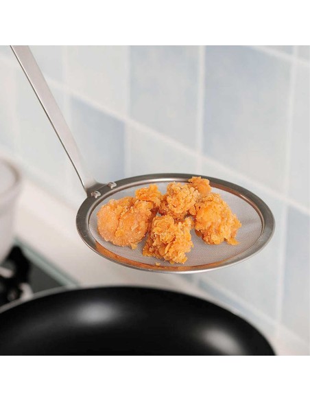 Escumadeira Peneira Escorredor de Fritura Coador Aço Inox