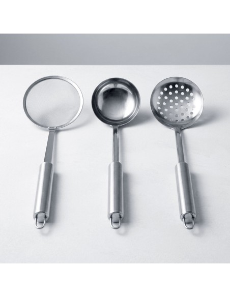 Escumadeira Peneira Escorredor de Fritura Coador Aço Inox