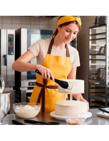 Espatula Chanfrada Raspadora Silicone Preto...