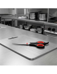 Tesoura Cozinha Multiuso Culinaria Inox Preto Vermelho 18cm 2