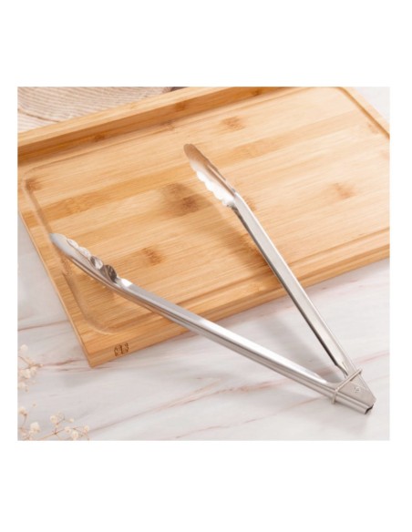 Pegador Alimentos Inox Pinça Profissional Grande Longo 41cm