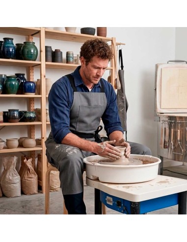 Avental Ceramica Macacao Cinza Fenda Alça...