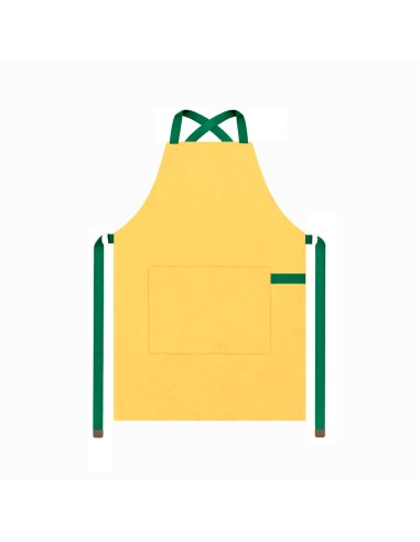 Avental Amarelo Alça Cruzada Verde Brasil...