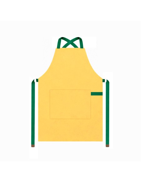 Avental Amarelo Alça Cruzada Verde Brasil Eventos Buffet