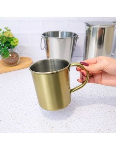 Caneca Moscow Mule Aço Inox Dourado Velho 420ml Bar Drink 2