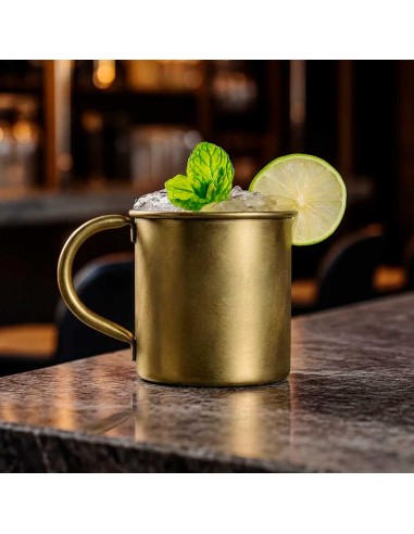 Caneca Moscow Mule Aço Inox Dourado Velho 420ml...