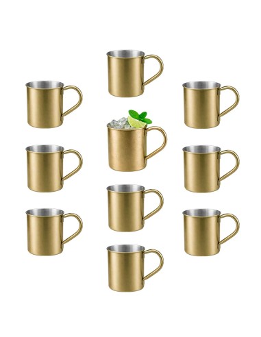 Caneca Moscow Mule Aço Inox Dourado 420ml Bar...