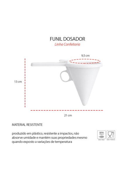 Funil Dosador Dispenser Gatilho Cupcake Bolo Confeitaria