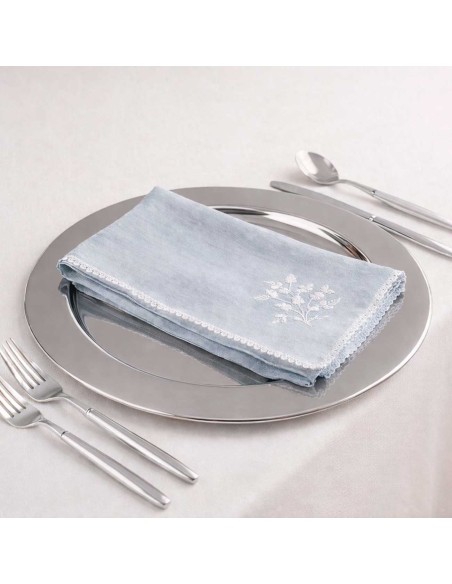 Sousplat Redondo Aço Inox Mesa Posta Buffet Restaurante 32cm