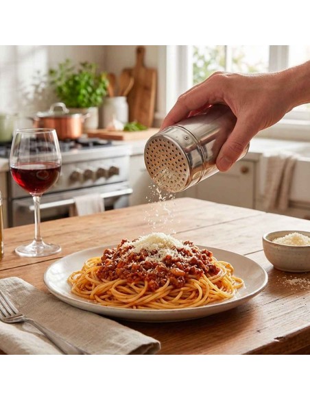 Porta Tempero Queijo Ralado Condimentos Queijeira Inox 3un