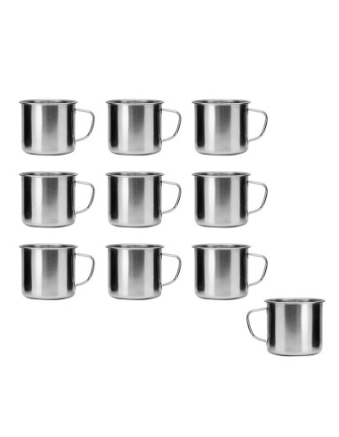Caneca Mini Pequena 180ml Xicara Aço Inox 10un