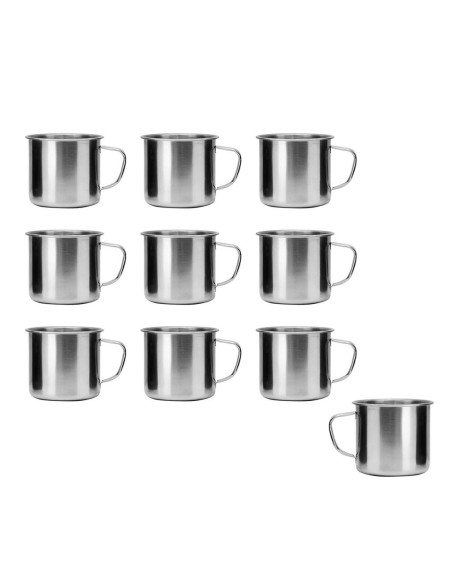 Caneca Mini Pequena 180ml Xicara Aço Inox 10un