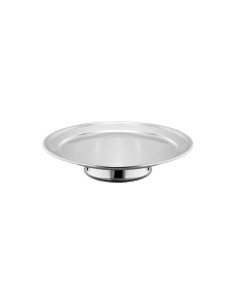 Prato de Bolo com Base Inox Boleira Fruteira Servir 31cm